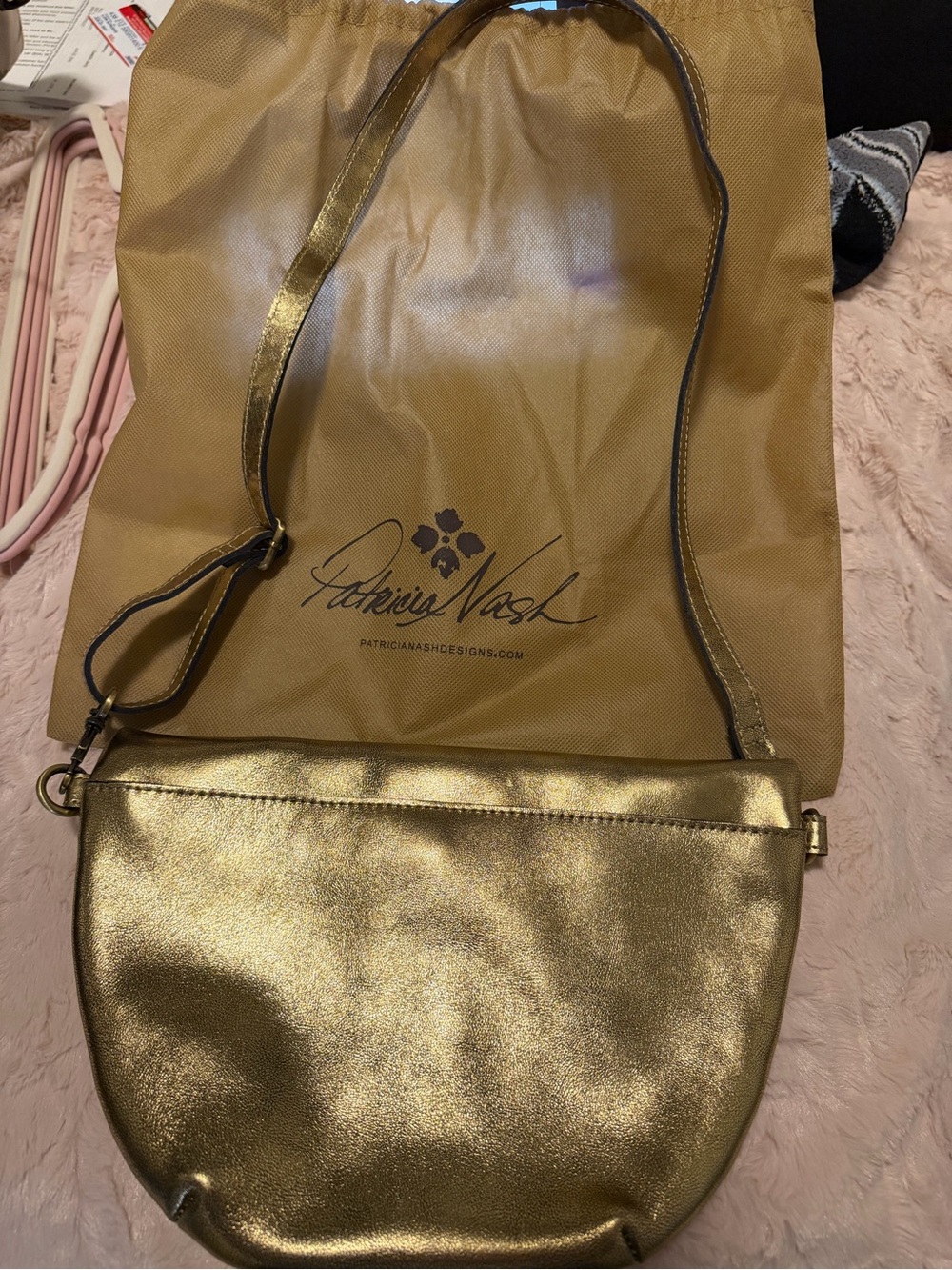 Patricia Nash Metallic Gold Crossbody/Belt Bag